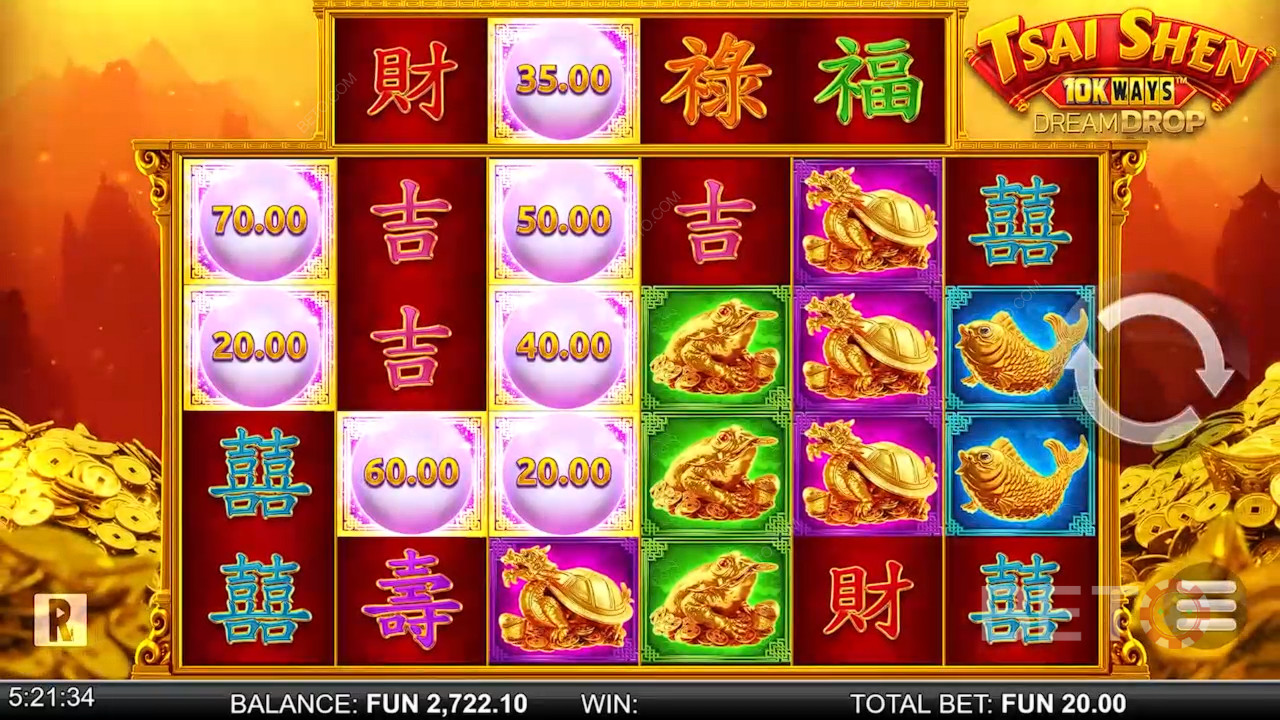 Tsai Shen 10K Начини Dream Drop Преглед от BETO Slots