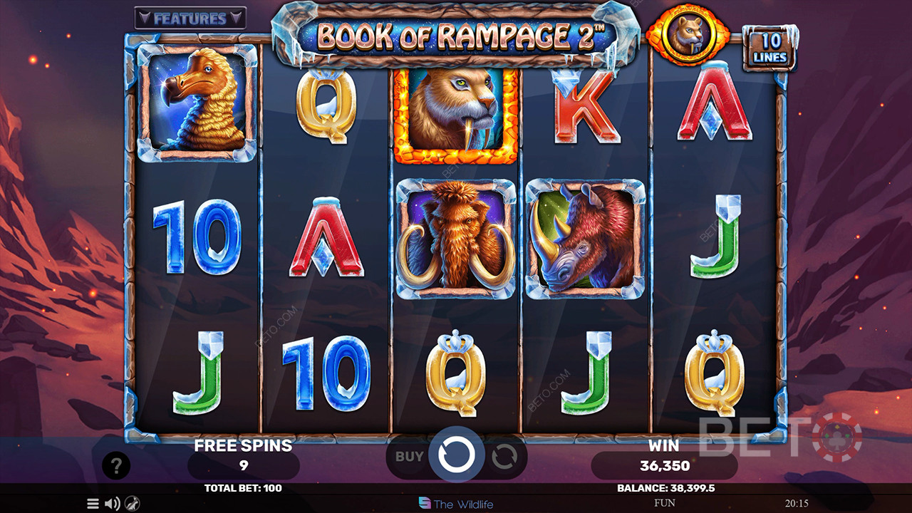 Книгата на Rampage 2 Преглед от BETO Slots