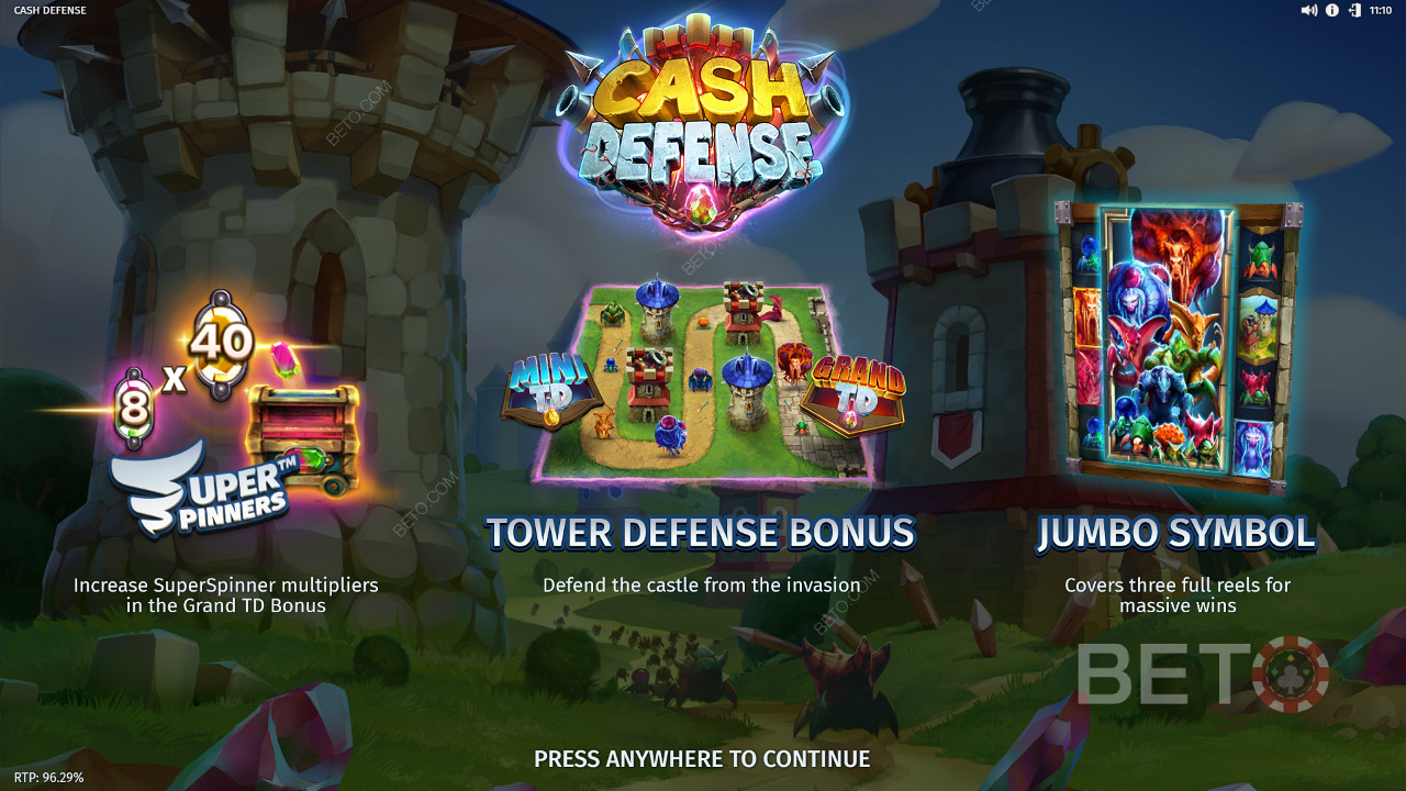 Спечелете 20 000x залога си в слот машината Cash Defense!