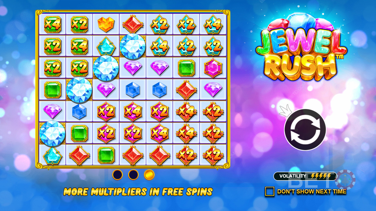 Бонус функции, обяснени в Jewel Rush от Pragmatic Play