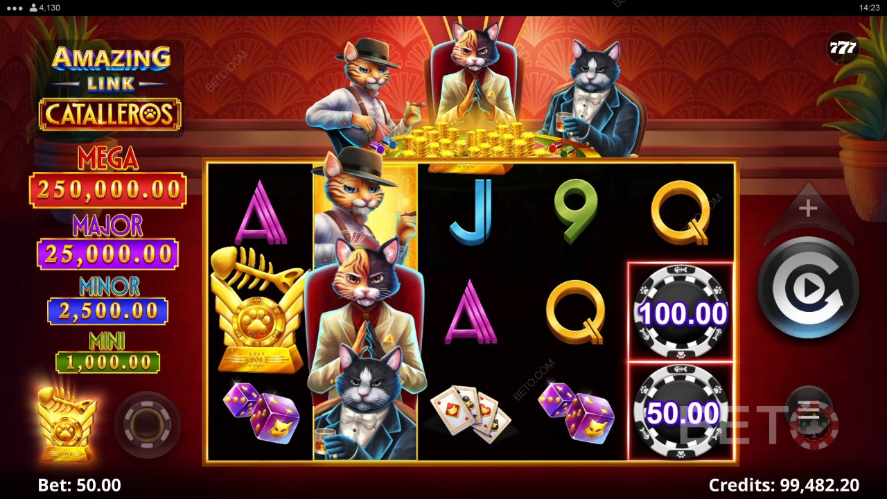 Удивителна връзка Catalleros Преглед от BETO Slots