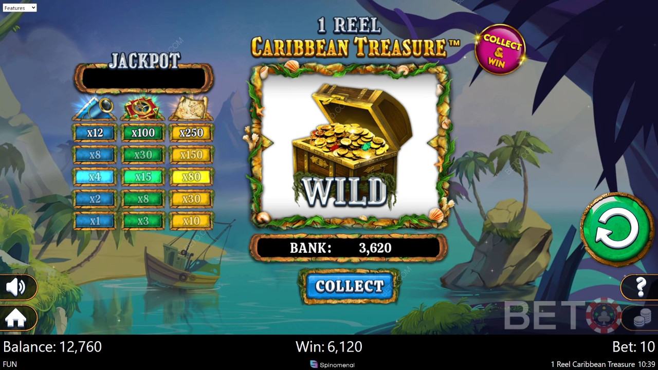 1 Макара Карибско съкровище Преглед от BETO Slots
