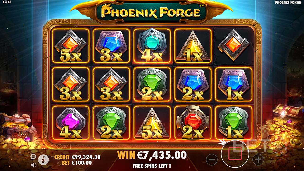 Бонус функции, обяснени във Phoenix Forge от Pragmatic Play