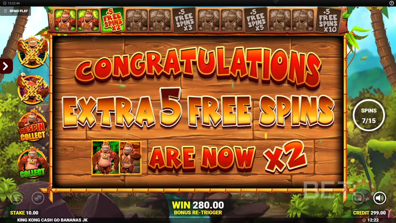 Спечелете 50 000x залога си в слот машината King Kong Cash Go Bananas!