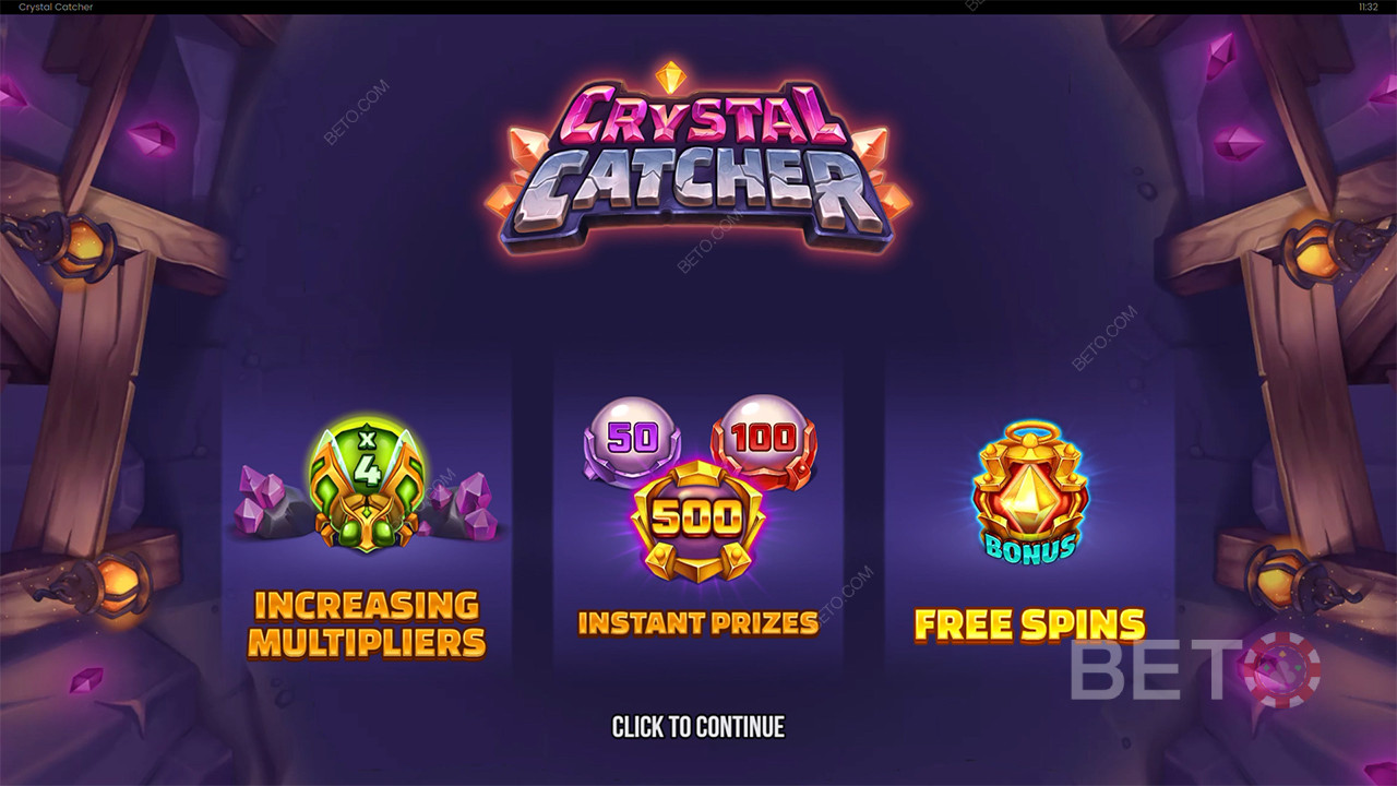 Бонус функции, обяснени в Crystal Catcher от Push Gaming