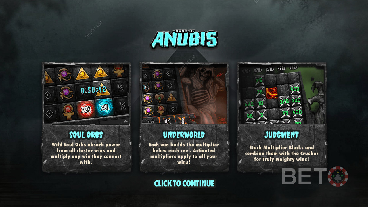 Насладете се на 3 изключителни функции в онлайн слота Hand of Anubis