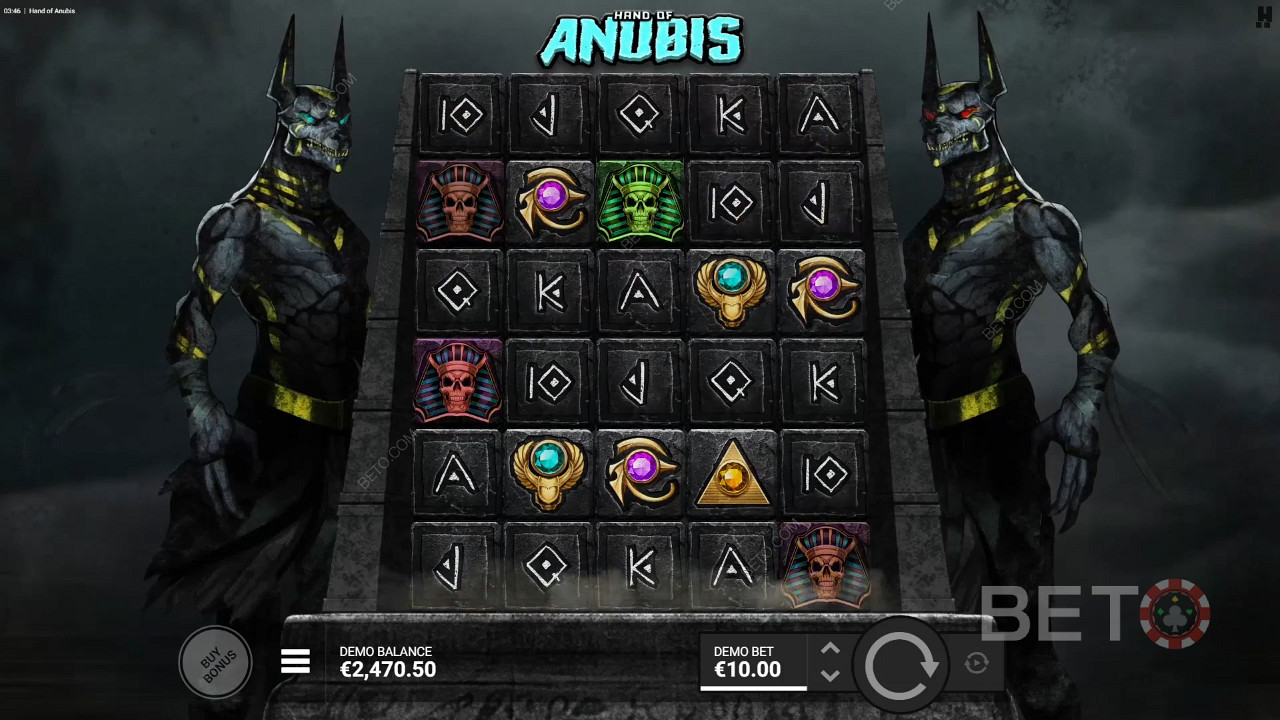 По-голямото оформление помага за повече печалби в онлайн слота Hand of Anubis