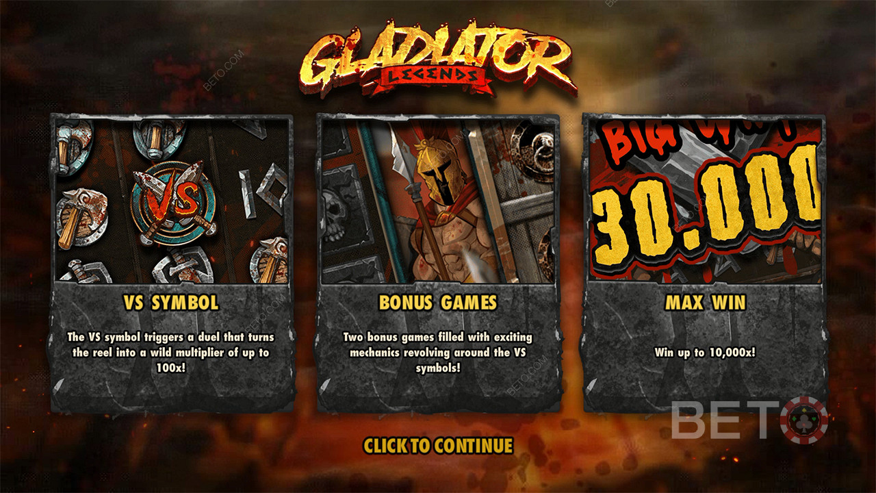 Спечелете до 10 000x от залога си в слот машината Gladiator Legends