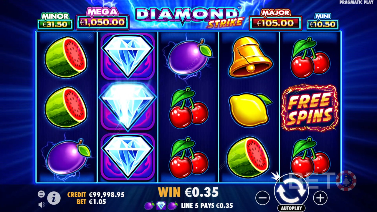 Бонус функции, обяснени в Diamond Strike от Pragmatic Play