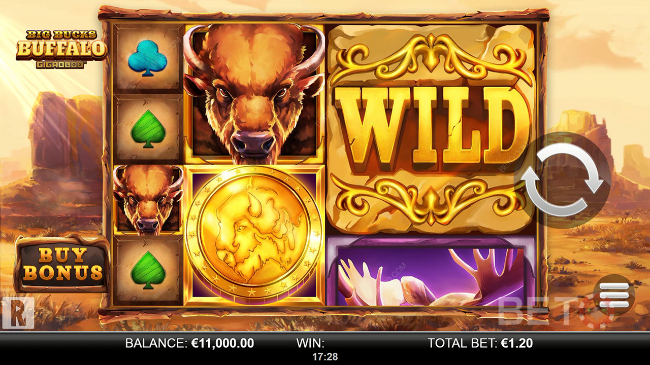 Big Bucks Buffalo Gigablox Преглед от BETO Slots