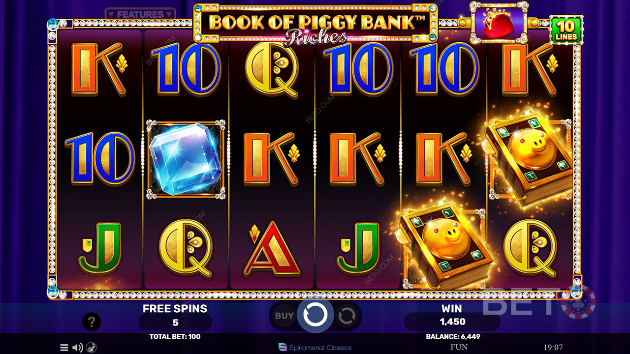 Книгата на Piggy Bank - Riches Преглед от BETO Slots