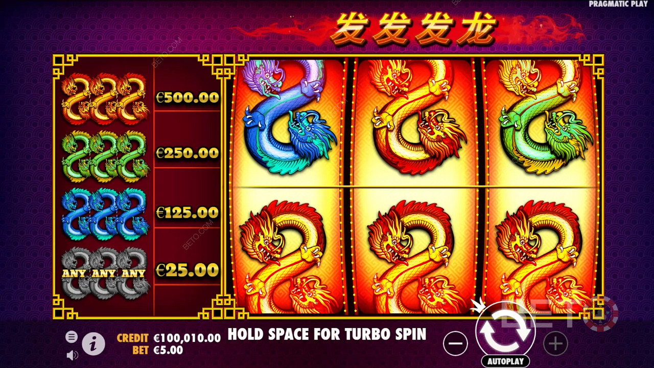 Спечелете 100x залога си в слота 888 Dragons!