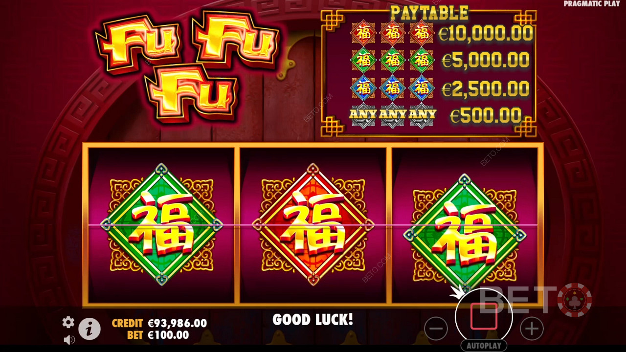 Спечелете 100x залога си в слота Fu Fu Fu!