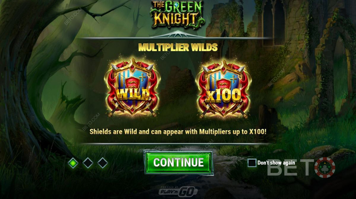 Специални уайлд символи с мултипликатор в The Green Knight