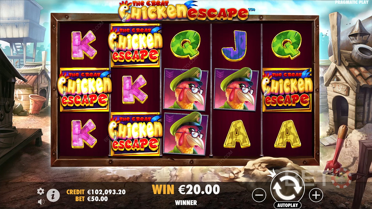 Голямото пилешко бягство Преглед от BETO Slots