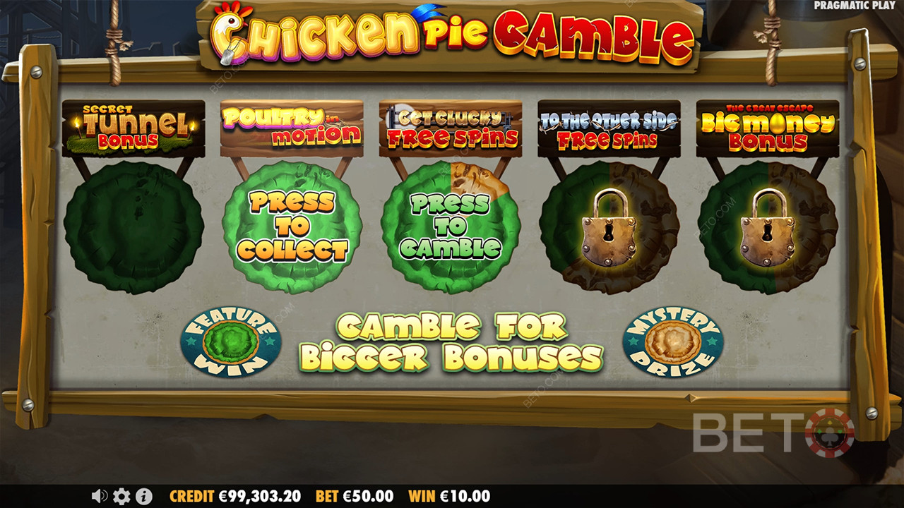 Бонус функции, обяснени в The Great Chicken Escape от Pragmatic Play