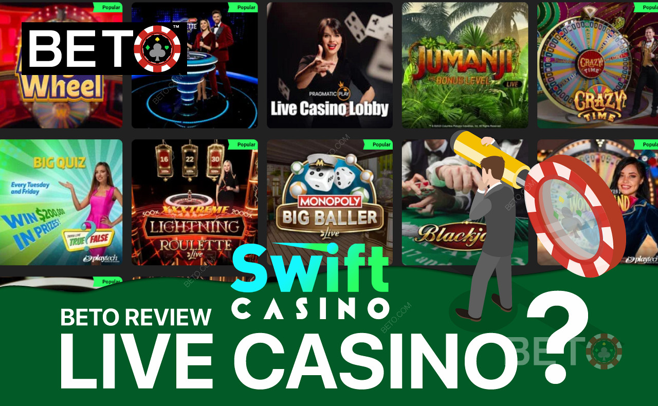 Swift Casino ви предлага възможността да се насладите на казино игри на живо