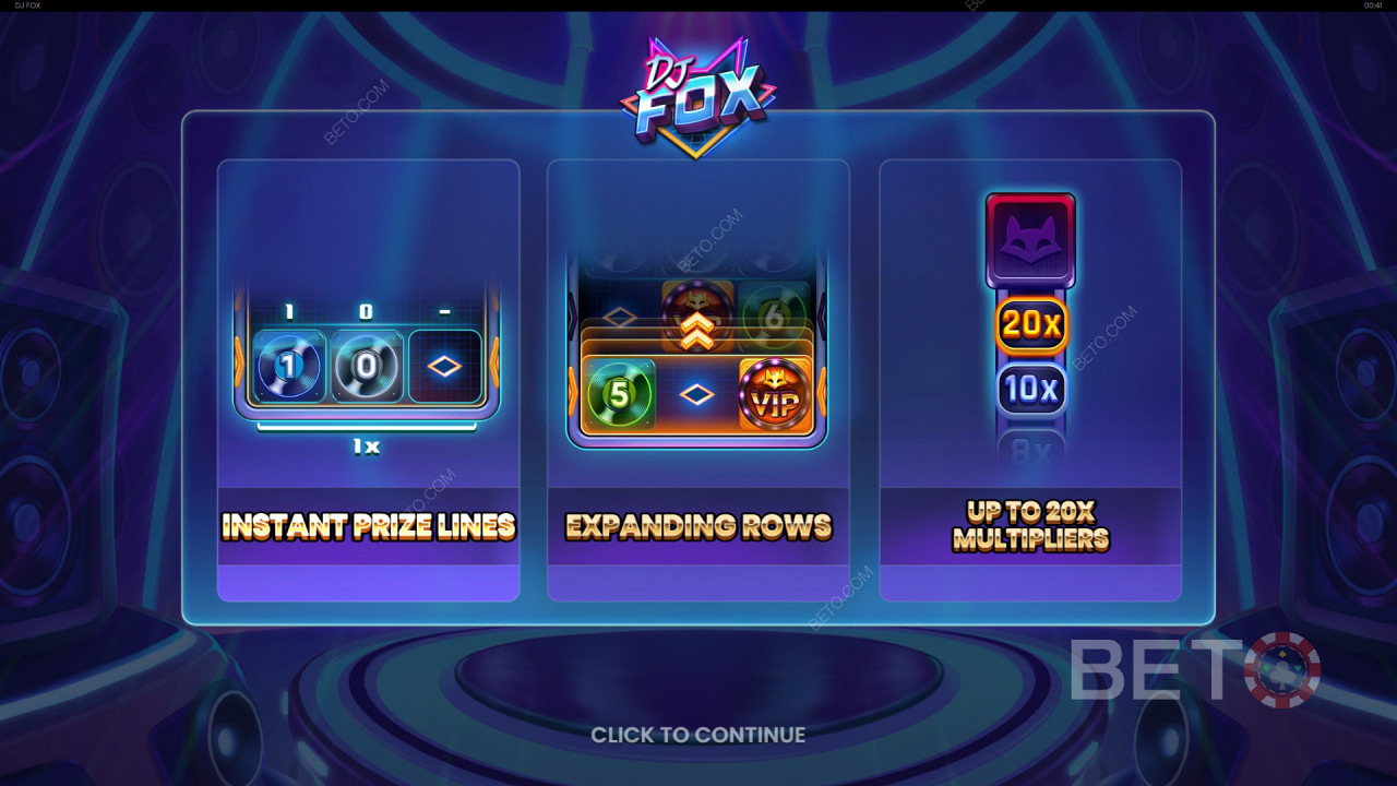 Бонус функции, обяснени в DJ Fox от Push Gaming