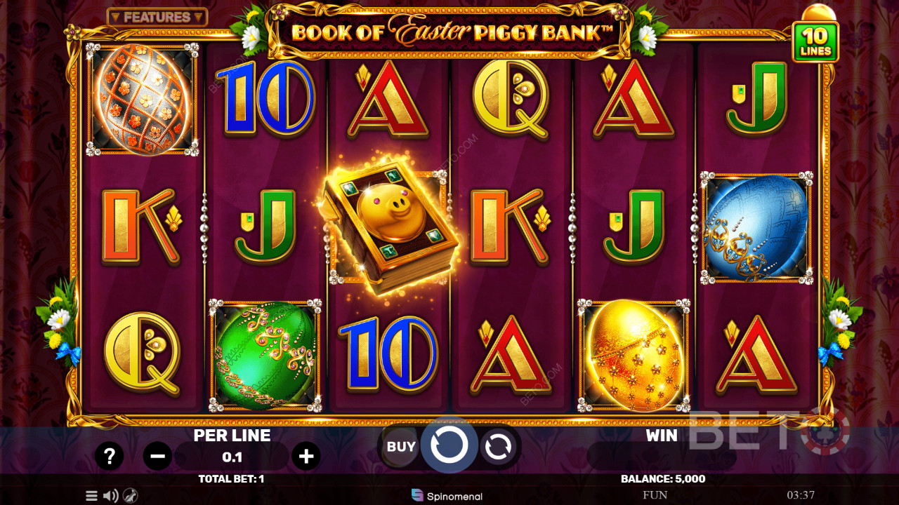 Книгата на Великден Piggy Bank Преглед от BETO Slots
