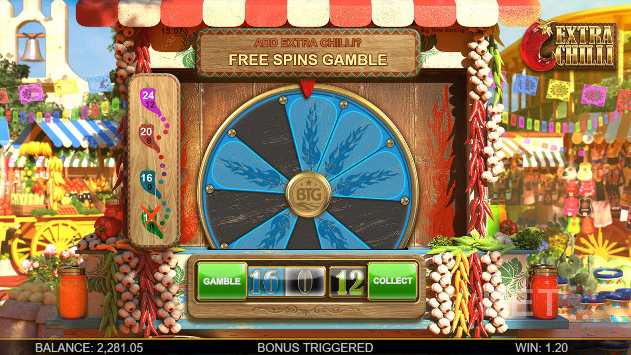 Gamble Free Spins в Extra Chilli Megaways