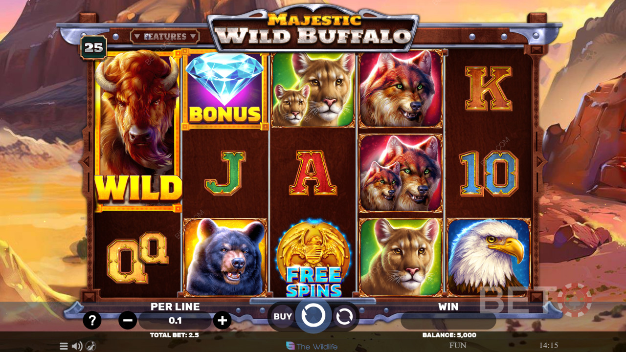 Majestic Wild Buffalo Преглед от BETO Slots