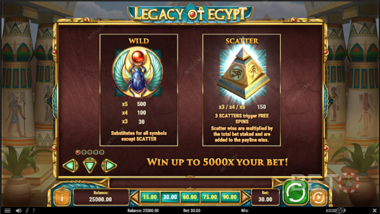 Различни специални функции в Legacy Of Egypt
