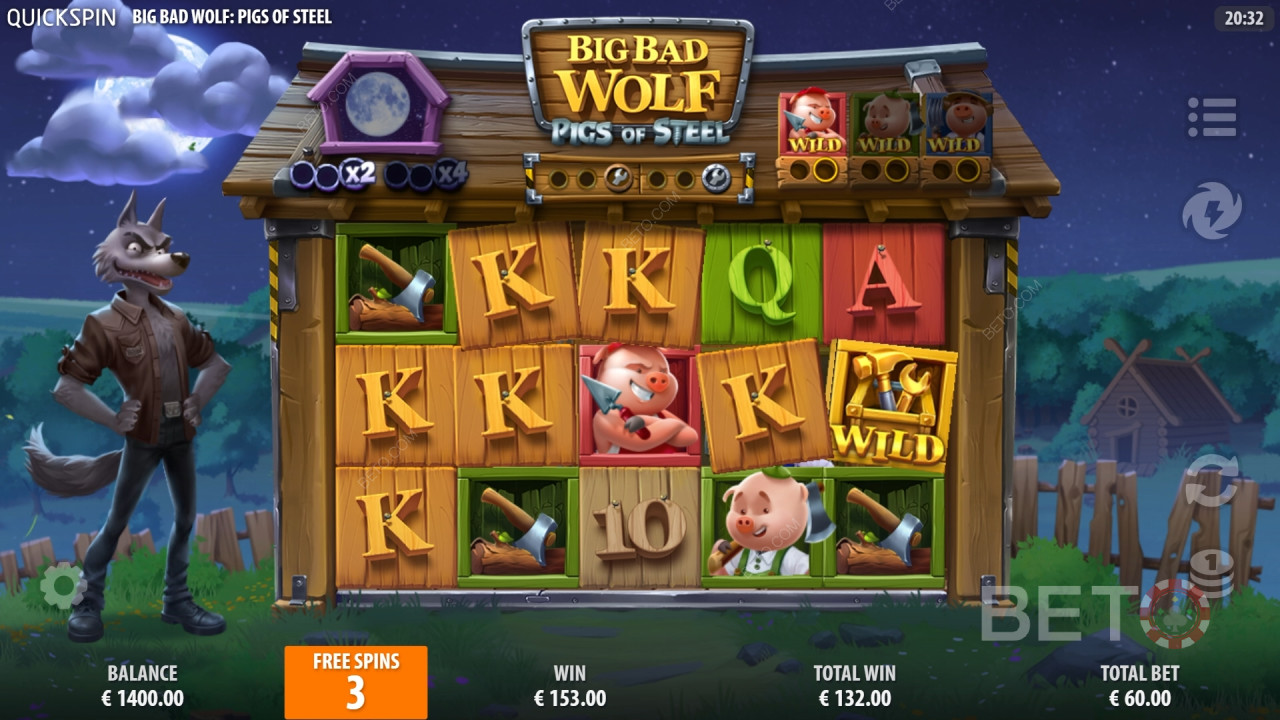 Големият лош вълк: Pigs of Steel Преглед от BETO Slots