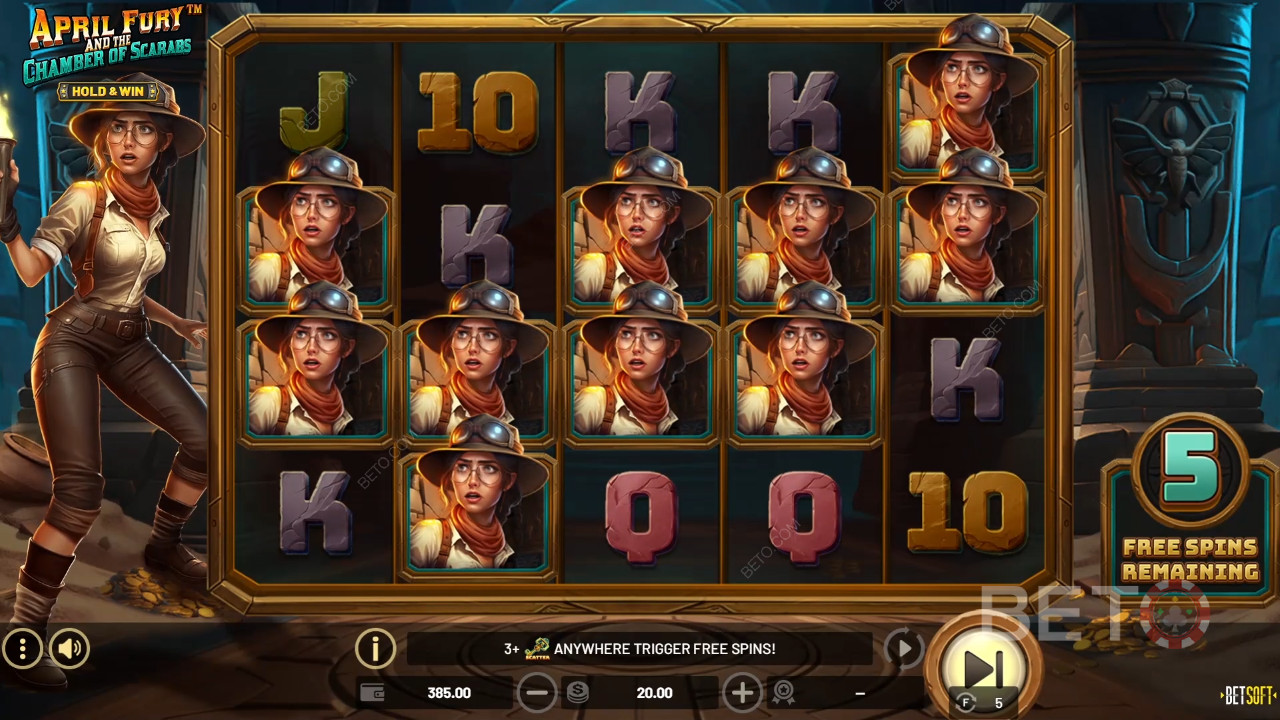 April Fury and the Chamber of Scarabs Преглед от BETO Slots