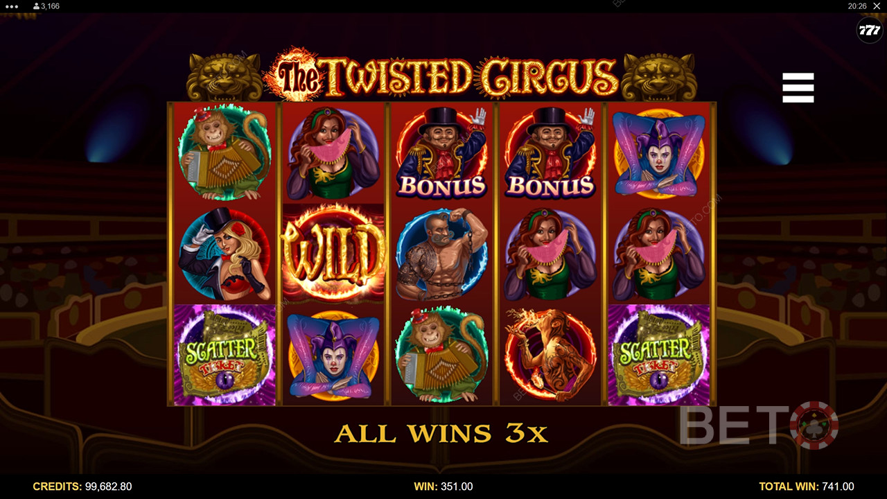 The Twisted Circus: онлайн слот, който си заслужава да се завърти?
