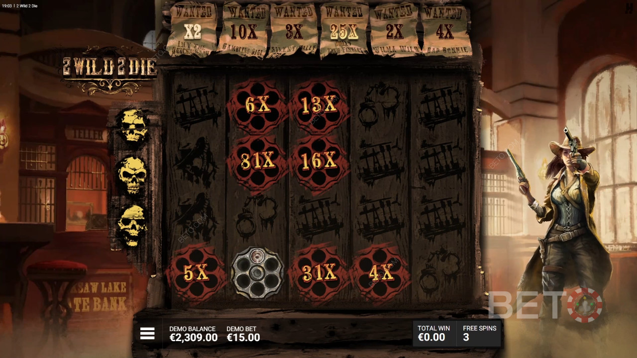 Бонус функции, обяснени в 2 Wild 2 Die от Hacksaw Gaming
