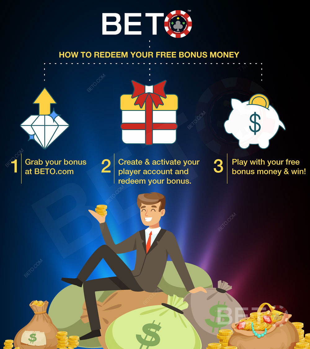 Лесно е да се възползвате от казино бонус, който сте намерили в BETO!