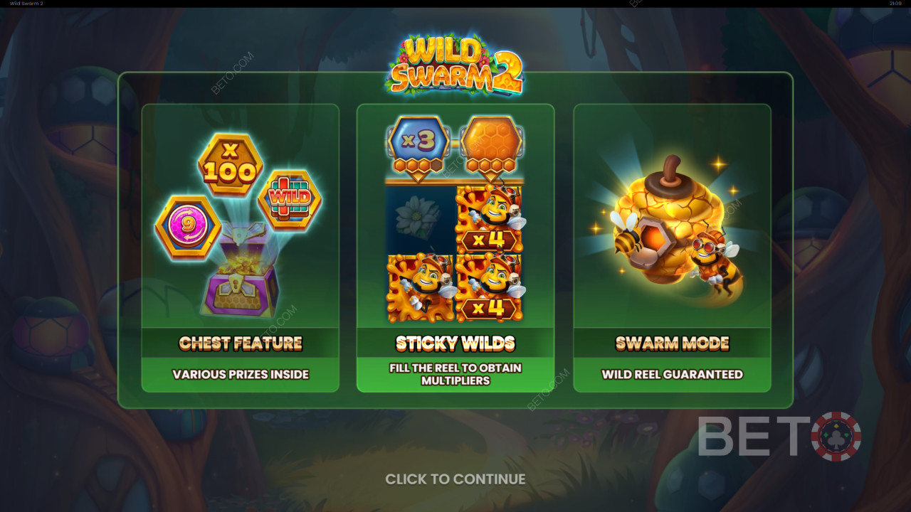 Бонус функции, обяснени в Wild Swarm 2 от Push Gaming