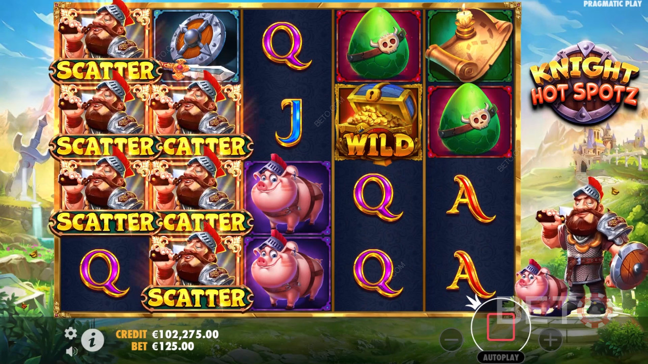 Бонус функции, обяснени в Knight Hot Spotz от Pragmatic Play