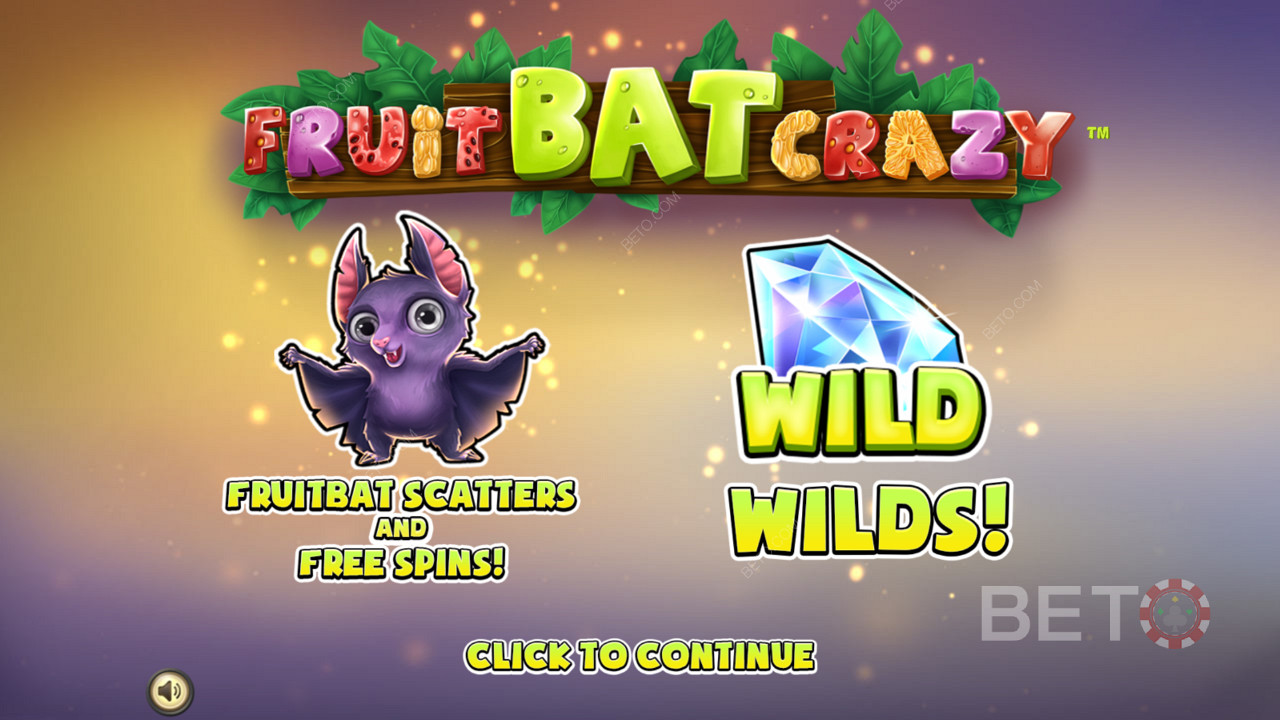 Въвеждащ екран на Fruit Bat Crazy