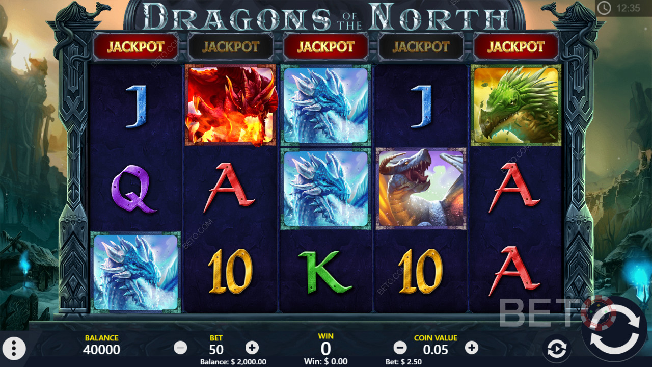 Фантастично запълнен слот - Dragons of the North