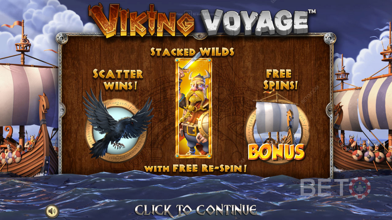 Насладете се на няколко мощни бонусни функции и безплатни завъртания в слота Viking Voyage