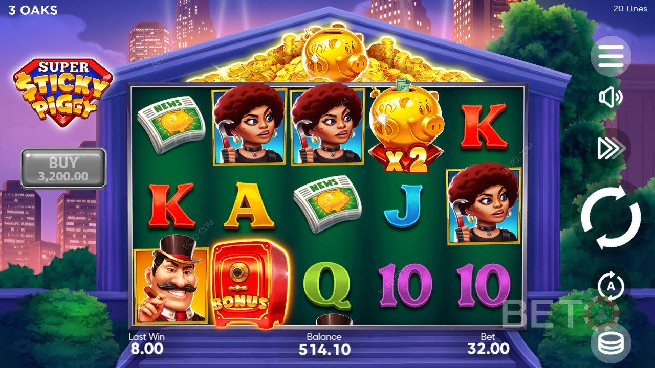 Как се играе Super Sticky Piggy на 3 Oaks Gaming