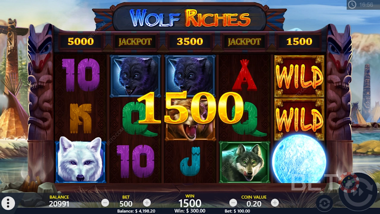 Приключенски слот машина Wolf Riches