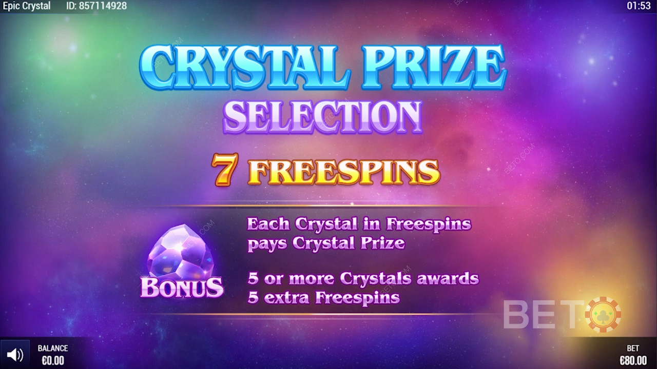Специални безплатни завъртания на Epic Crystal