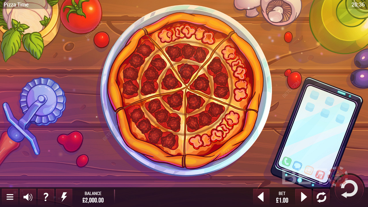 Кръгла игрална мрежа от Pizza Time