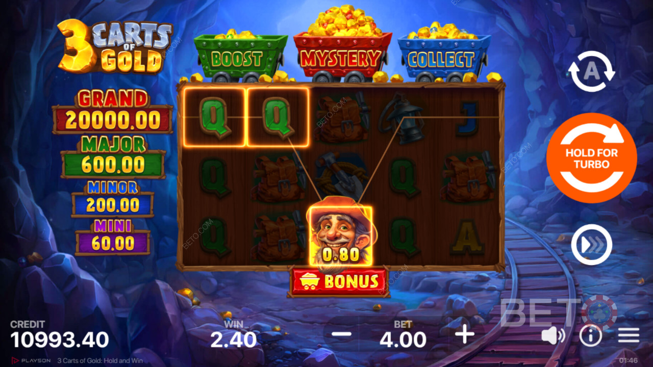 Присъда за 3 Carts of Gold: Hold and Win слот онлайн
