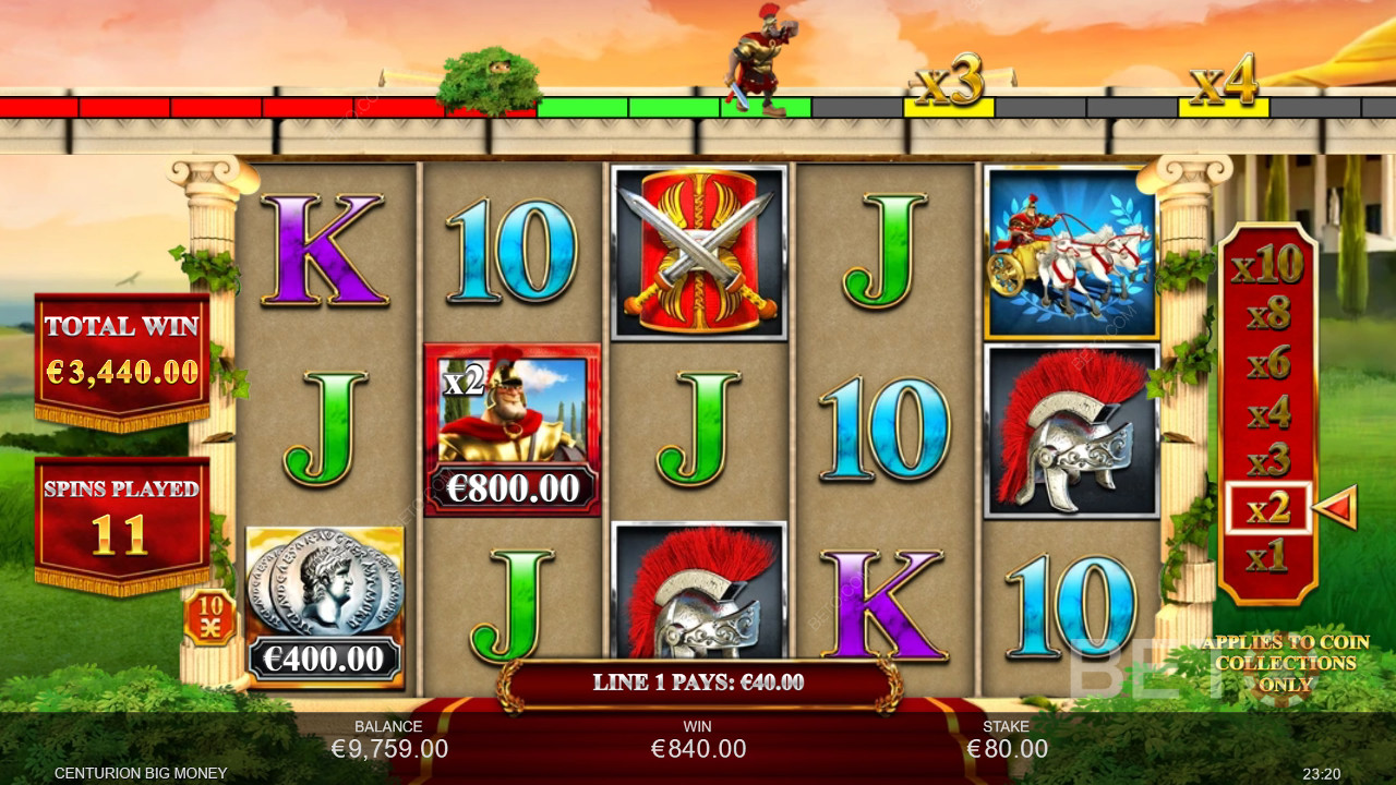 Спечелете 2 500x залога си в слота Centurion Big Money!