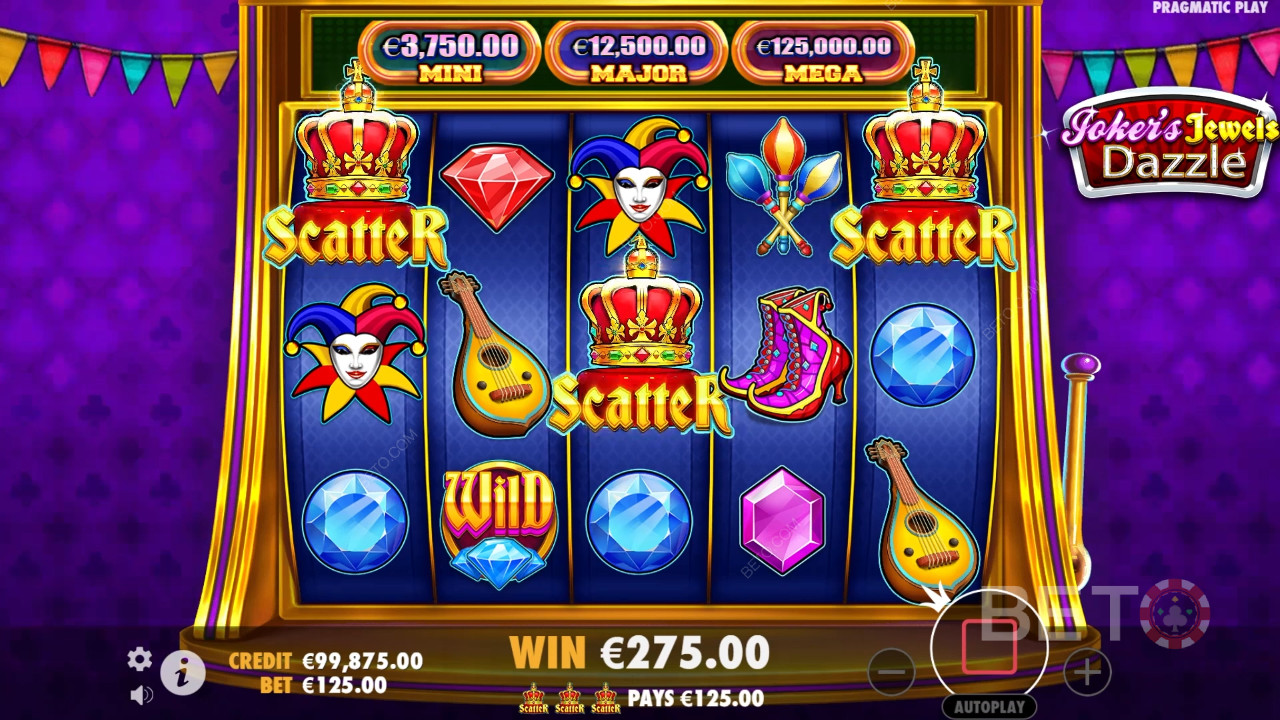 Жокер е Jewels Dazzle преглед от BETO Slots