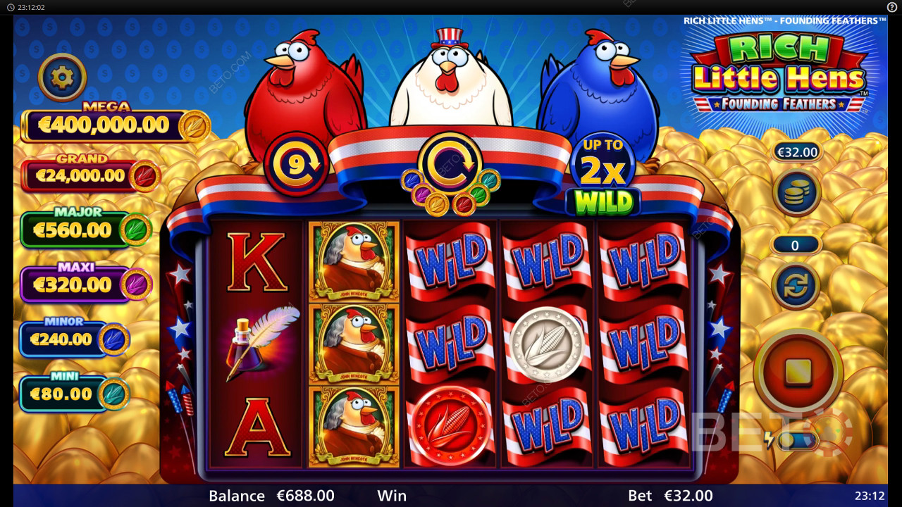 Rich Little Hens Основни пера Преглед от BETO Slots