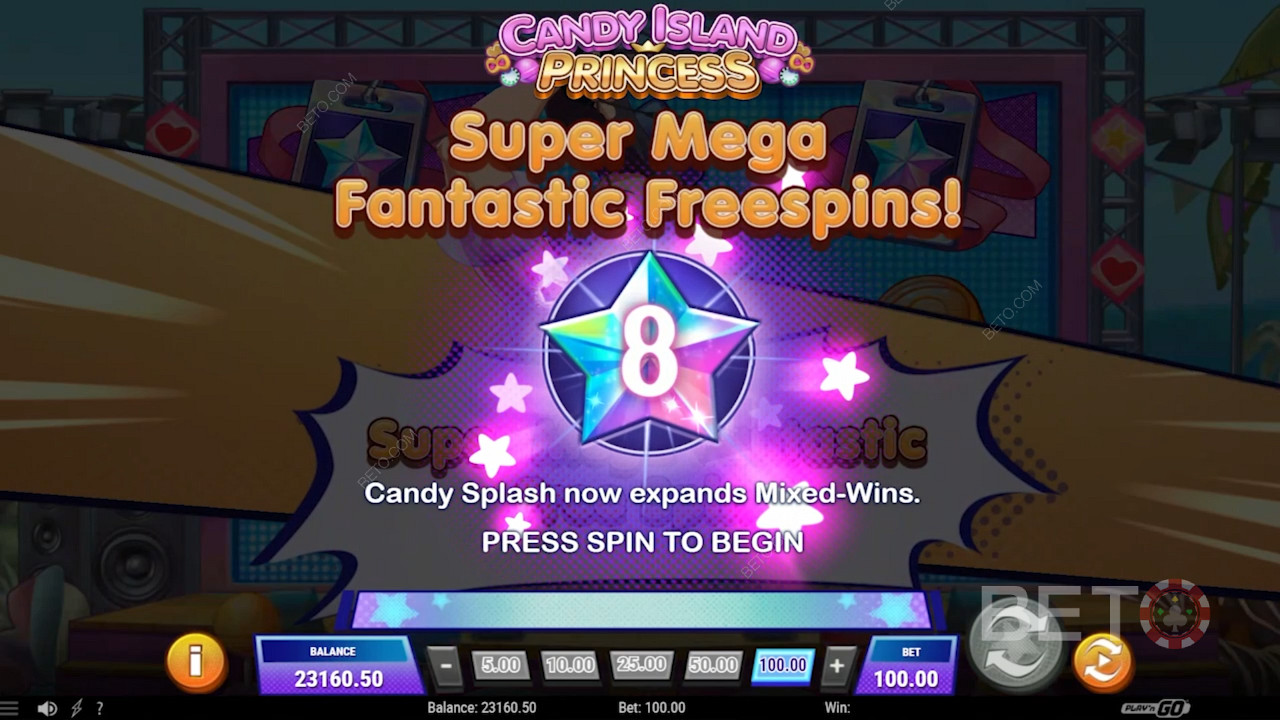 Светкавични безплатни завъртания в Candy Island Princess