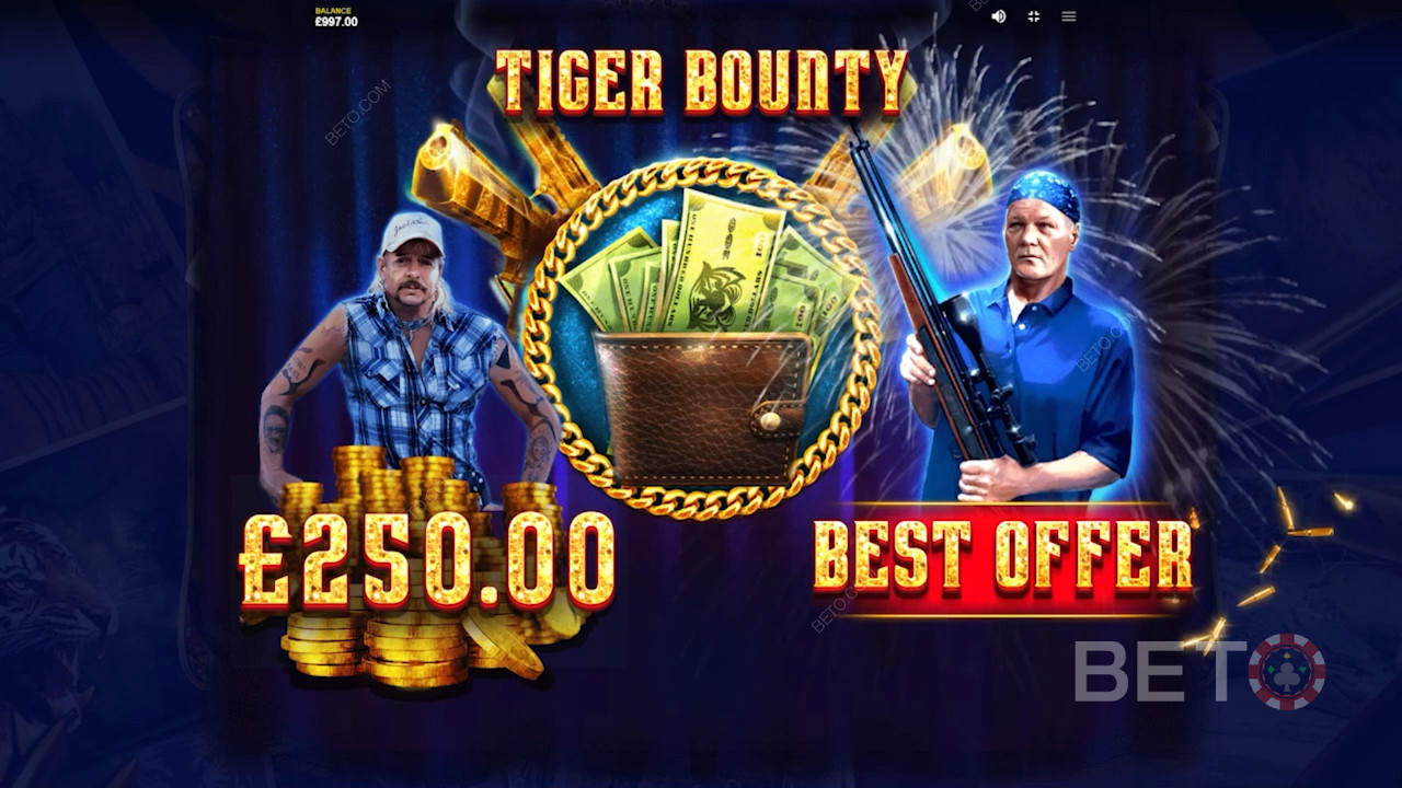 Бонус за Tiger Bounty в Joe Exotic
