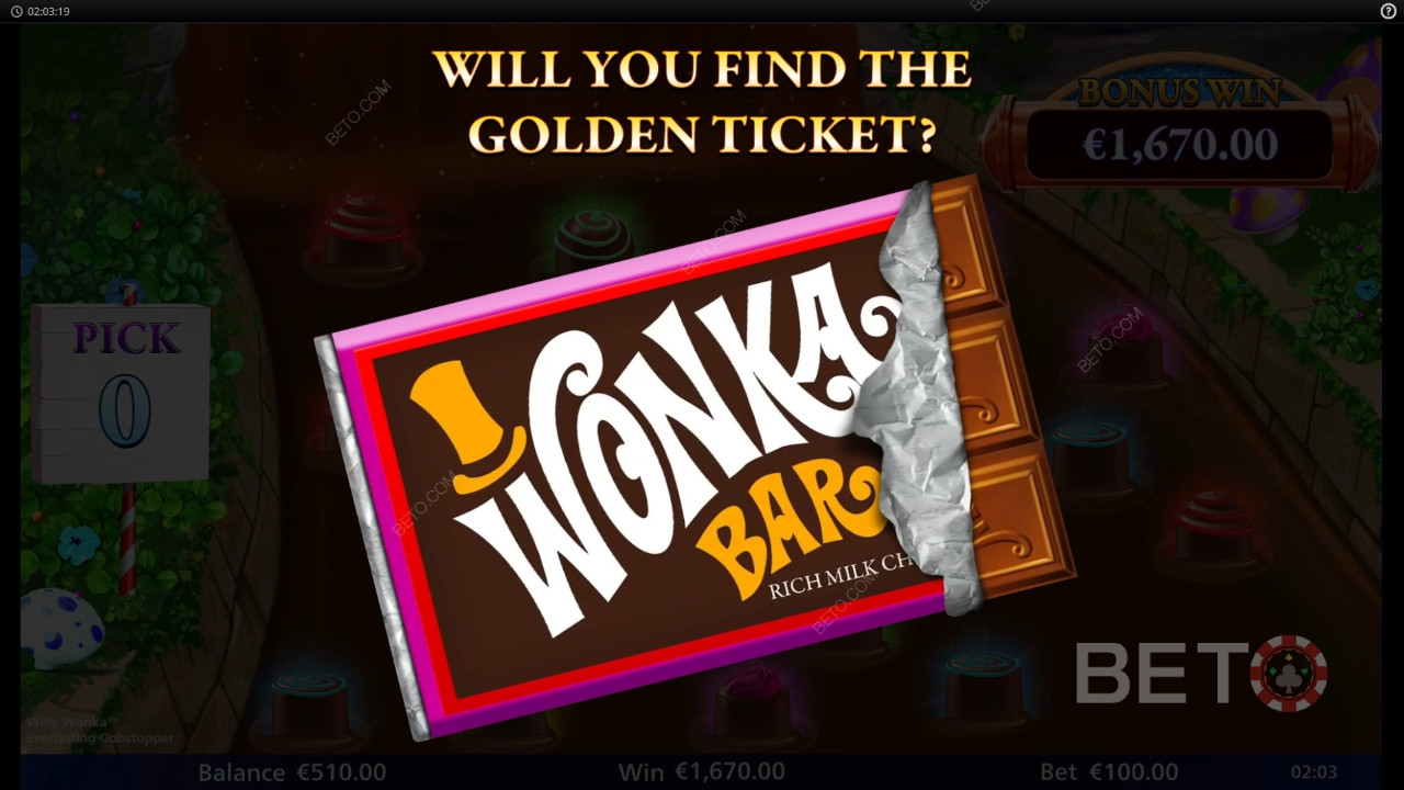 Присъда за Willy Wonka Everlasting Gobstopper слот онлайн