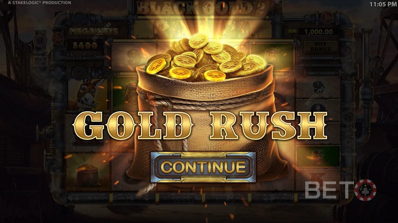 След активиране на функцията Gold Rush можете да използвате 7 различни бонуса модификатори.