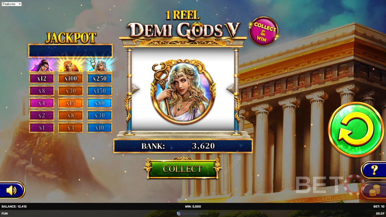 1 макара - Demi Gods V Преглед от BETO Slots