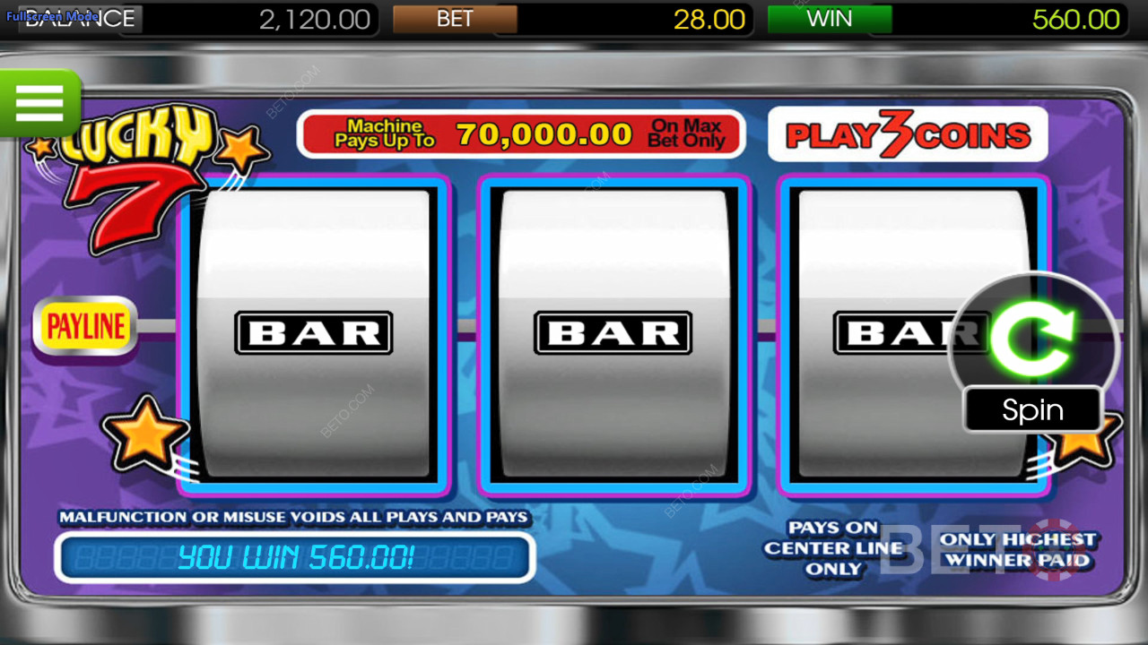 Lucky 7 Betsoft Преглед от BETO Slots